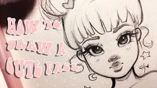 ♡ HOW TO DRAW A CUTE FACE ♡| Step by Step with Christina Lorre'