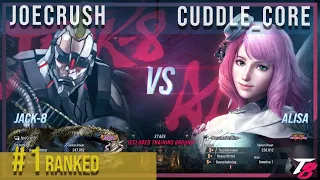 Tekken 8 ▰ JOECRUSH (#1 ranked Jack-8) VS CUDDLE_CORE (Alisa) | High Level Gameplay