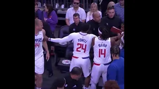 Mason Plumlee and Bones Hyland got into it on the Clippers bench 😳 #shorts