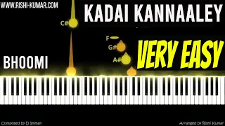 Kadai Kannaley Piano Instrumental Tutorial Easy | Bhoomi