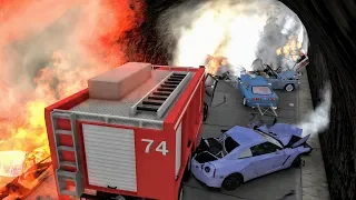 Massive Spike Strip Pileup Crashes #2 – BeamNG Drive | CrashBoomPunk