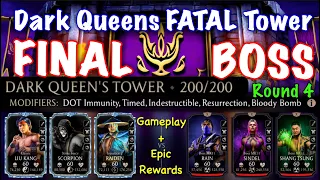 Dark Queen Fatal Tower 200 FINAL BOSS Rewards + Gameplay (Round 4) Mortal Kombat Mobile