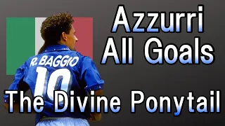 Roberto Baggio | The Divine Ponytail | All goals at Azzurri | World Cup | Football skills&goals