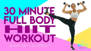 30 Minute Full Body HIIT Workout 🔥Burn 360 Calories! 🔥Sydney Cummings