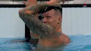 Caeleb Dressel 50 Free Heats Tokyo- 21.32