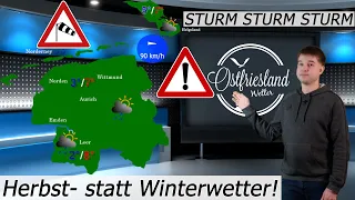 STURM in Sicht! Eher mildes Schauerwetter! Wetterbericht für Ostfriesland und die Küste!