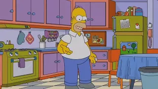 The Simpsons - Homer Starts Eating Himself!