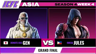 Gen (Leroy) vs Jules (Jin) - Grand Final ICFC Tekken 7 Season 4 Week 4