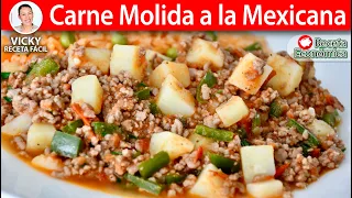 CARNE MOLIDA A LA MEXICANA | Vicky Receta Facil