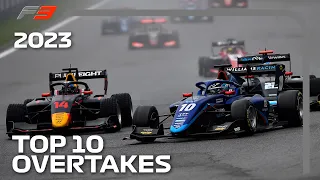 Top 10 Overtakes Of The 2023 F3 Season!