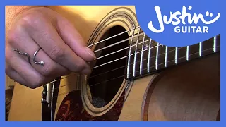 Folk Fingerstyle Patterns #1of2 - Folk Guitar Lesson - JustinGuitar [FO-101]