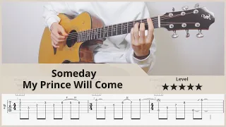 【TAB】Someday My Prince Will Come - FingerStyle Guitar ソロギター【タブ】