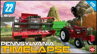 🇺🇸 Taking Care Of Cows, Transporting Pallets, Harvesting Soybeans ⭐ FS22 Pennsylvania Timelapse