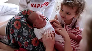 Meeting Their Baby Sister for the First Time 😊