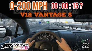 Forza Horizon 4 V12 Vantage S Aston Martin 0-200 mph [Cockpit View]