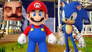 Hello Neighbor - New Neighbor Mario Act 1 Gameplay Walkthrough