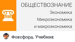 Обществознание. Экономика. Микроэкономика и макроэкономика. Центр онлайн-обучения «Фоксфорд»