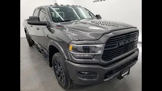 2022 RAM 3500 LARAMIE LEVEL A NIGHT GRANITE CUMMINS HO AISIN 4K WALKAROUND 13871Z SOLD!