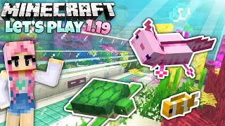 I Built a Walk-Through  Minecraft Aquarium! 🐡 | Let’s Play 1.19 | Ep 14