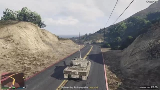 GTA 5 - VIP Work - Hostile Takeover - Steal Rhino Tank From Fort Zancudo