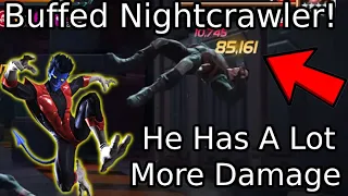 Buffed Nightcrawler Is A Lot Stronger Now! | Abilities & Damage Showcase Marvel Contest Of Champions