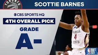 Scottie Barnes Selected No. 4 Overall by the Toronto Raptors | 2021 NBA Draft | CBS Sports HQ