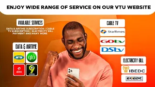 Enjoy wide range of service on our VTU Website | Cheap Data | Cable TV Subscription and many more