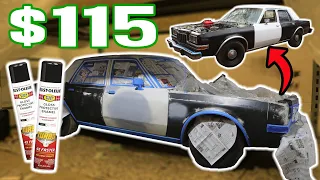 BUDGET PAINT! $115 Transformation on Vintage Police Car!