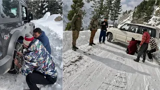 Scorpio snow pe skid | Army ne Thar ko tire chain lgwayi | Death Road of Kashmir