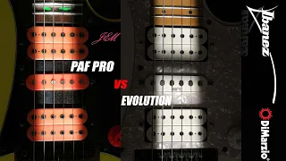 DiMarzio PAF PRO vs EVOLUTION | Pickup Shootout | Ibanez JEM777 and 505!