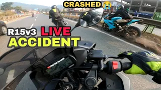 R15v3 LIVE CRASHED IN THE CORNER😭|| Never expected this type of new year ride