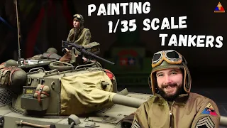 How to Paint 1/35 Scale US WWII Tanker Figures | Easy Beginner Tutorial