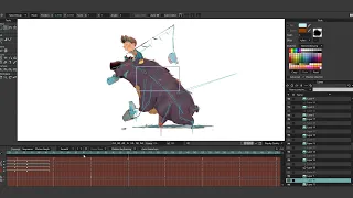 Where are these two friends going? Inspiring rig & animation by Seyed Ali Mousavi using Moho ✨🐻👦🏻