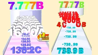 9 Minutes New Satisfying Additional Math Games - Number Merge Run Vs Number Run Shooting
