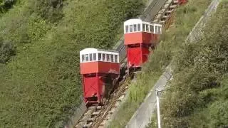 Leas Lift, a water and gravity powered funicular railway in Folkestone