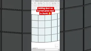 Curved Glass Wall hacks in #revit #shorts 😎