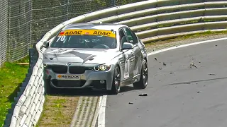 Nürburgring Crashes, Technical Defects & Action! ADAC Ravenol 24h Qualifiers Nordschleife