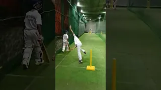 Kiyaan Leg Spin Bowling Action in Slow Motion | Indoor Nets#shorts #short #thanerisingcricketacademy