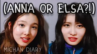 nayeon and momo have their *own thoughts* about this animation movie