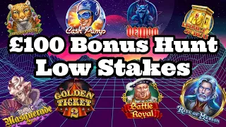 £100 Bonus Hunt The Best Online Slots Provider ? Play n Go 8 Bonuses Low Stakes ... Cashout?