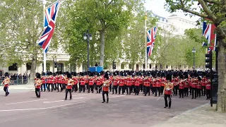 Trooping The Colour: Major General's Review 2023: Troops arriving and Departing.