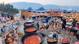 Afghanistan Biggest village marriage ceremony | Cooking Kabuli Pulao for a crowd😮