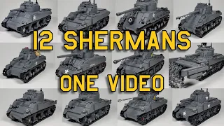 Reviewing 12 LEGO Sherman Tanks in One Video.