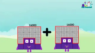 Numberblocks double same addition 1000 to 20000 | learn to count #mathforkids