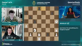 Magnus Carlsen VS Vladislav Artemiev Chessable Masters 2023! | Day 1 - CCT Knockout Stage