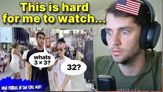 American reacts to Gen-Z Can't Answer the Most Basic Questions