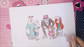 Speed drawing - Městečko záhad | Gravity falls