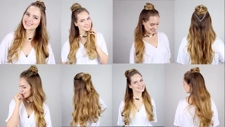 5 Ways to rock the Half Top Knot - Super easy and fast!
