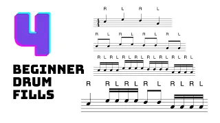 4 Basic Drum FILLS for Starters to Try🥁with a Creative Twist at the End 🌟