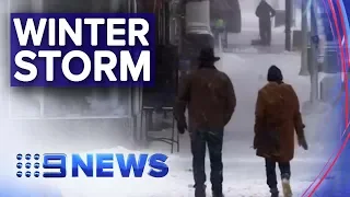 Two powerful storms move across the US | Nine News Australia